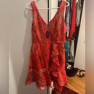 Marchesa Notte stunning below the knee cocktail dress.  Show up like a star’